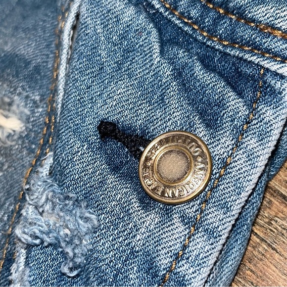 American Eagle Denim Shorts Overalls - Picture 8 of 14